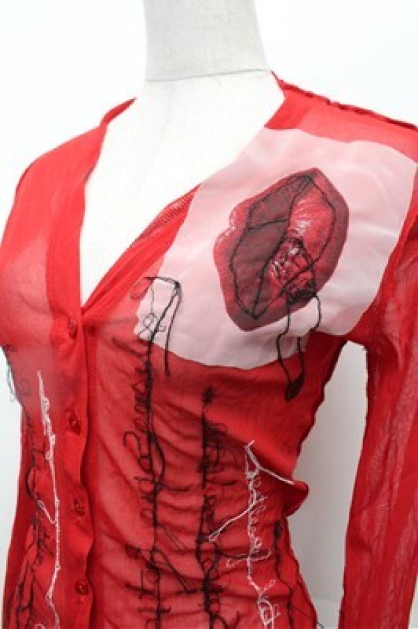 画像5: Jean Paul GAULTIER / パワーネットトップス 40 赤 S-26-02-22-030-GO-TO-AS-ZS (5)