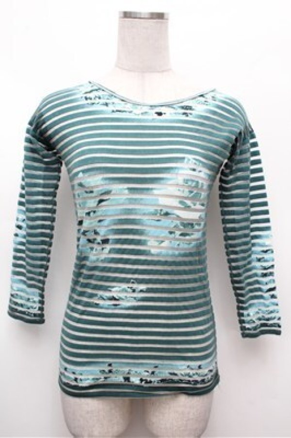 画像1: Jean Paul GAULTIER / パワーネットトップス S グリーン S-26-02-22-033-GO-TO-AS-ZS (1)