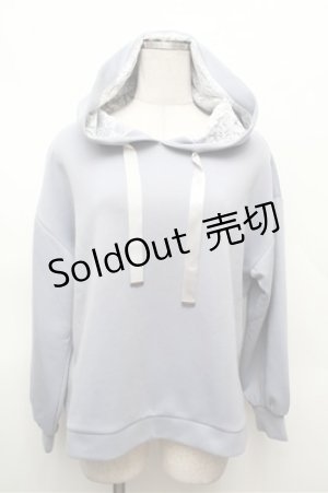 画像: axes femme / ダンボールニットパーカーPO  サックス S-26-02-22-035-AX-TO-AS-ZS