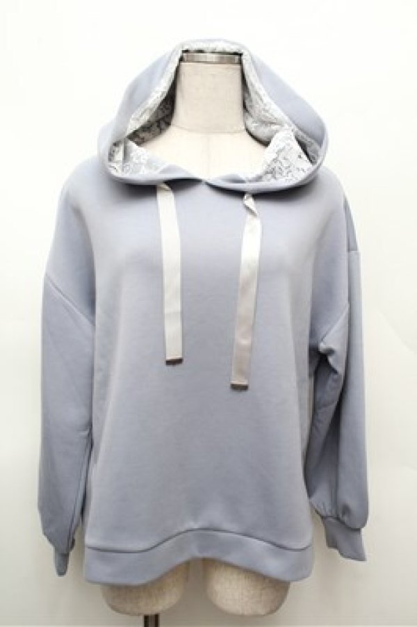 画像1: axes femme / ダンボールニットパーカーPO  サックス S-26-02-22-035-AX-TO-AS-ZS (1)