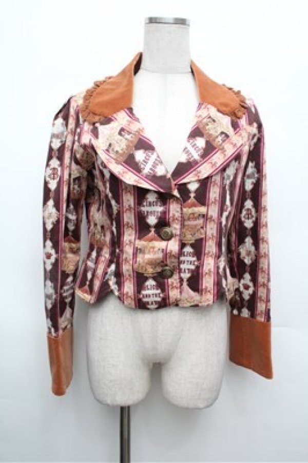 画像1: ALICE and the PIRATES / レジメンタルカルーセルジャケット  ブラウン S-26-02-22-038-PA-JA-AS-ZS (1)