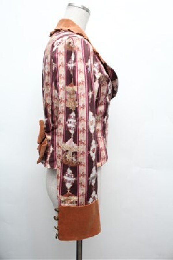 画像2: ALICE and the PIRATES / レジメンタルカルーセルジャケット  ブラウン S-26-02-22-038-PA-JA-AS-ZS (2)