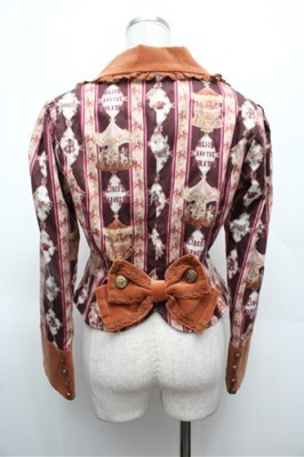 画像3: ALICE and the PIRATES / レジメンタルカルーセルジャケット  ブラウン S-26-02-22-038-PA-JA-AS-ZS (3)