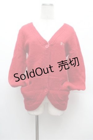 画像: PEACE NOW / 羽根付きモヘアニットカーディガン  赤 S-26-02-22-041-PU-TO-AS-ZS