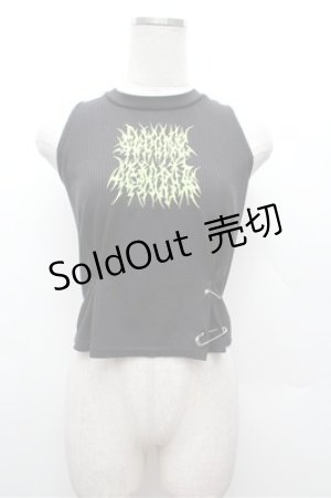 画像: ACDC RAG / Vivid Gloomy Sleevelessトップス  黒 S-26-02-22-043-PU-TO-AS-ZS