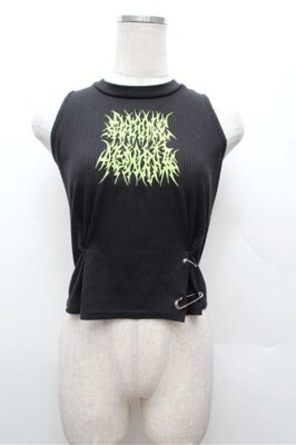 画像1: ACDC RAG / Vivid Gloomy Sleevelessトップス  黒 S-26-02-22-043-PU-TO-AS-ZS (1)
