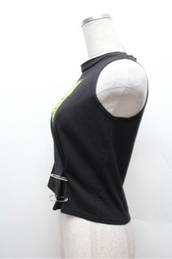 画像3: ACDC RAG / Vivid Gloomy Sleevelessトップス  黒 S-26-02-22-043-PU-TO-AS-ZS (3)