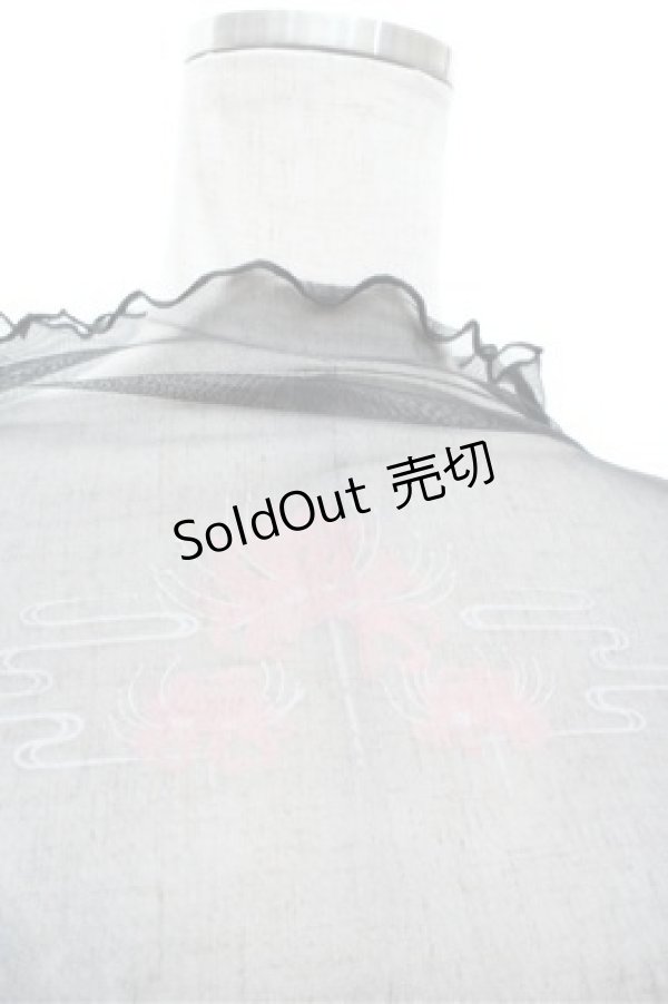 画像2: axes femme / 彼岸花PTシアートップス F 黒 S-26-02-22-045-AX-TO-TE-ZS (2)