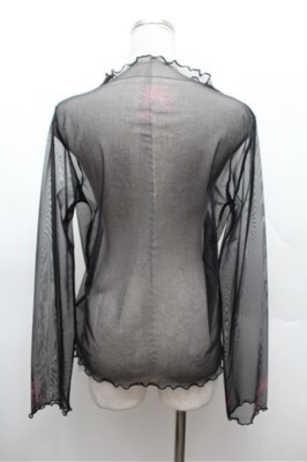 画像4: axes femme / 彼岸花PTシアートップス F 黒 S-26-02-22-045-AX-TO-TE-ZS (4)