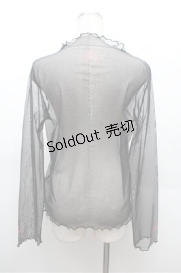 画像4: axes femme / 彼岸花PTシアートップス F 黒 S-26-02-22-045-AX-TO-TE-ZS (4)