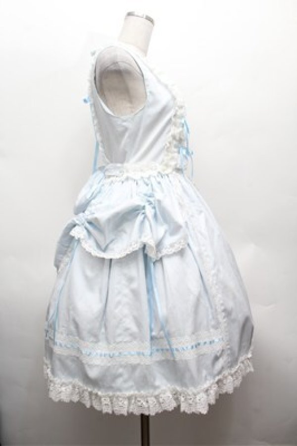 画像2: BABY,THE STARS SHINE BRIGHT / キュドパリジャンパースカート  サックス S-26-02-22-047-BA-OP-AS-ZS (2)