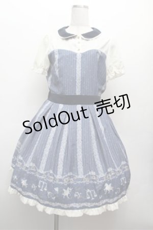 画像: axes femme POETIQUE / ストライプ星座ワンピース M ネイビー S-26-02-22-049-AX-OP-TE-ZS