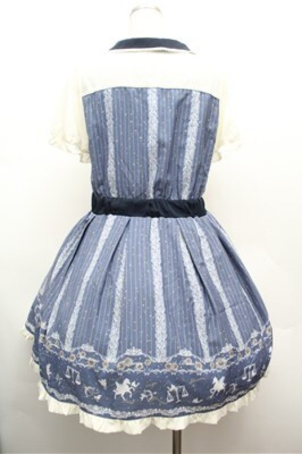 画像4: axes femme POETIQUE / ストライプ星座ワンピース M ネイビー S-26-02-22-049-AX-OP-TE-ZS (4)