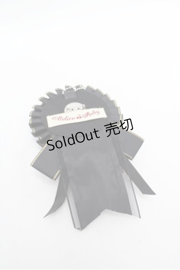 画像2: ATELIER　Ruby / ロゼットチャームブローチ  黒 S-26-02-22-006-EL-ZA-AS-ZS (2)