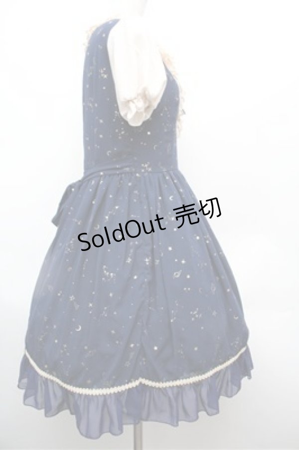 画像2: 中国ロリータ / 星座柄ワンピース L ネイビー S-26-02-22-051-LO-OP-TE-ZS (2)