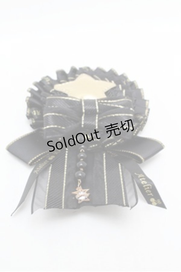 画像3: ATELIER　Ruby / ロゼットチャームブローチ  黒 S-26-02-22-006-EL-ZA-AS-ZS (3)