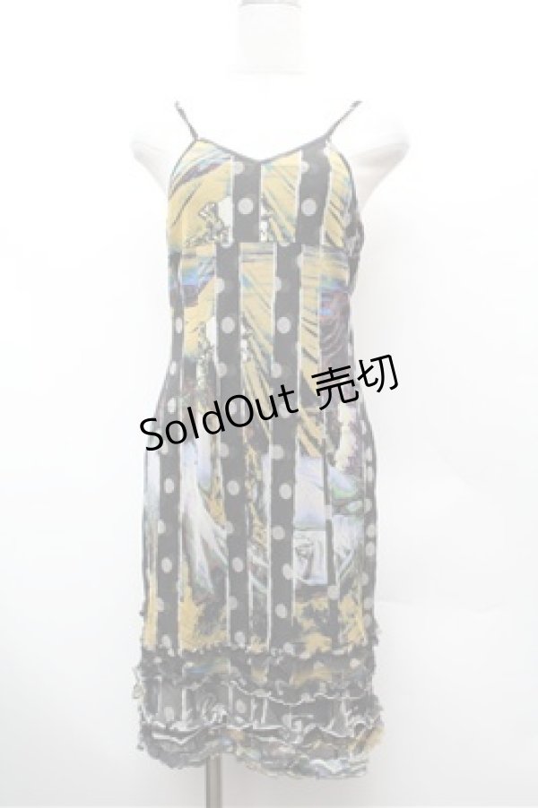 画像1: Jean Paul GAULTIER / パワーネットキャミソール  黒 S-26-02-22-056-GO-TO-AS-ZS (1)