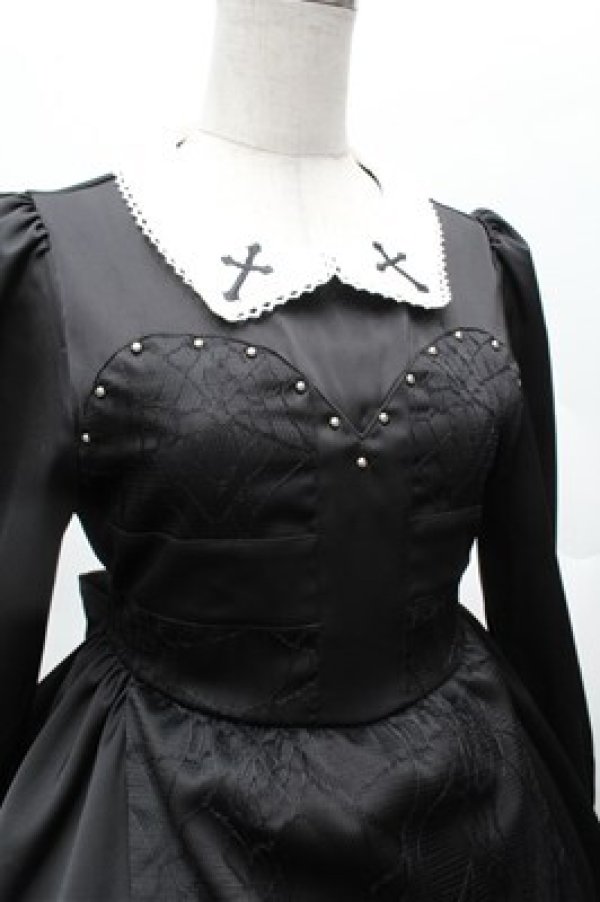 画像5: DimMoire / ゴーストメイド十字ドレス M 黒 S-26-02-22-058-0-OP-AS-ZS (5)