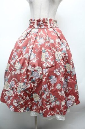 画像: axes femme / タック入りミディスカート  オレンジ S-26-02-22-059-AX-SK-AS-ZS