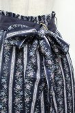 画像4: axes femme / ストライプフラワー柄スカート  紺 S-26-02-22-064-AX-SK-AS-ZS (4)