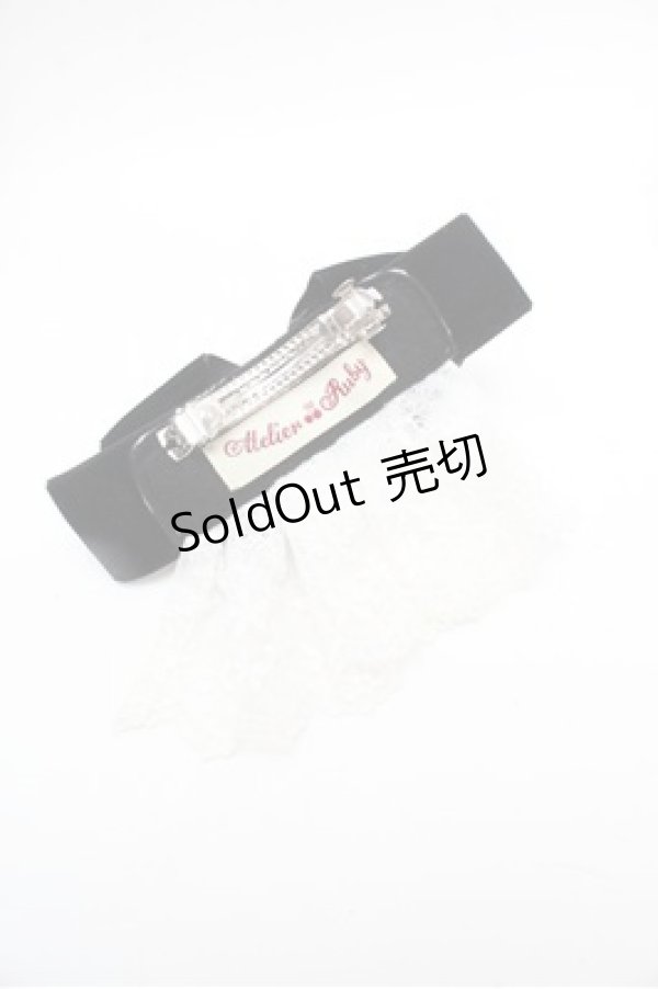 画像3: ATELIER　Ruby / リボンバレッタ  黒 S-26-02-22-010-EL-ZA-AS-ZS (3)