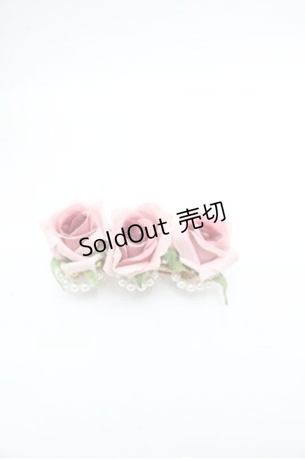 画像2: JESUS DIAMANTE / 薔薇バレッタ  ピンク S-26-02-22-014-JE-AC-AS-ZS (2)