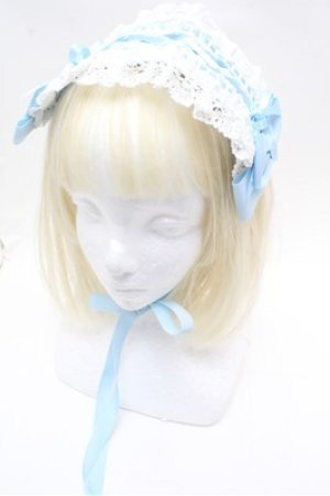 画像: BABY,THE STARS SHINE BRIGHT / はしごレースのスピンドールヘッドドレス  サックス S-26-02-22-020-BA-AC-AS-ZS