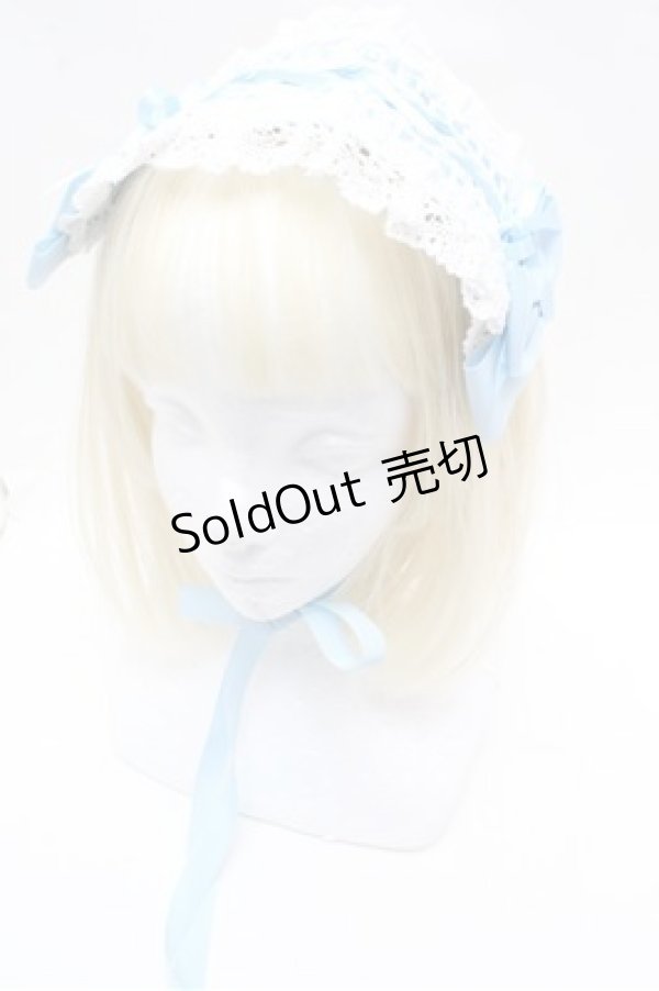 画像1: BABY,THE STARS SHINE BRIGHT / はしごレースのスピンドールヘッドドレス  サックス S-26-02-22-020-BA-AC-AS-ZS (1)