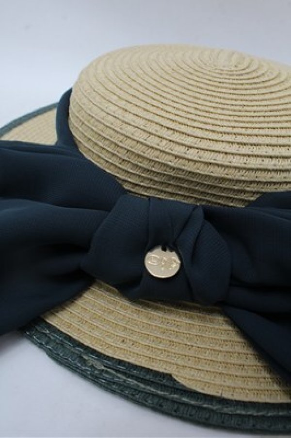 画像3: an another angelus / 配色ブリムバックリボンキャノチェ  グリーン S-26-02-22-023-CA-AC-AS-ZS (3)