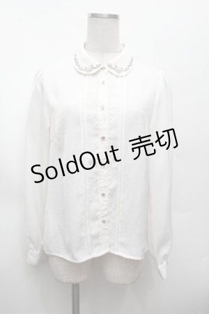 画像: axes femme POETIQUE / 刺繍カラーブラウス  オフ S-26-02-22-025-AX-BL-AS-ZS