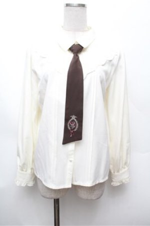 画像: axes femme / 刺繍ネクタイ付きブラウス F 生成り S-26-02-22-026-AX-BL-TE-ZS