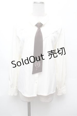 画像: axes femme / 刺繍ネクタイ付きブラウス F 生成り S-26-02-22-026-AX-BL-TE-ZS