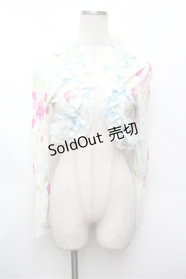 画像1: JESUS DIAMANTE / ぼかし薔薇ボレロ  サックス S-26-02-22-027-JE-TO-AS-ZS (1)