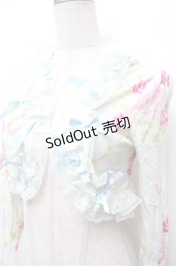 画像2: JESUS DIAMANTE / ぼかし薔薇ボレロ  サックス S-26-02-22-027-JE-TO-AS-ZS (2)