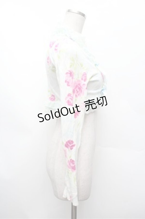 画像3: JESUS DIAMANTE / ぼかし薔薇ボレロ  サックス S-26-02-22-027-JE-TO-AS-ZS (3)