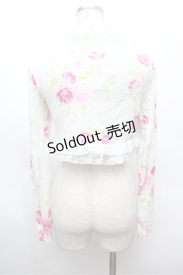 画像4: JESUS DIAMANTE / ぼかし薔薇ボレロ  サックス S-26-02-22-027-JE-TO-AS-ZS (4)