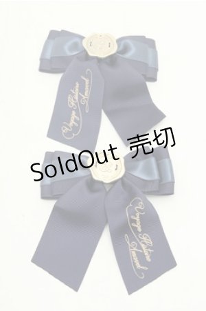 画像: Amavel / シーリングチャーム付メッセージリボンクリップ  紺 S-26-02-23-001-CA-AC-AS-ZS