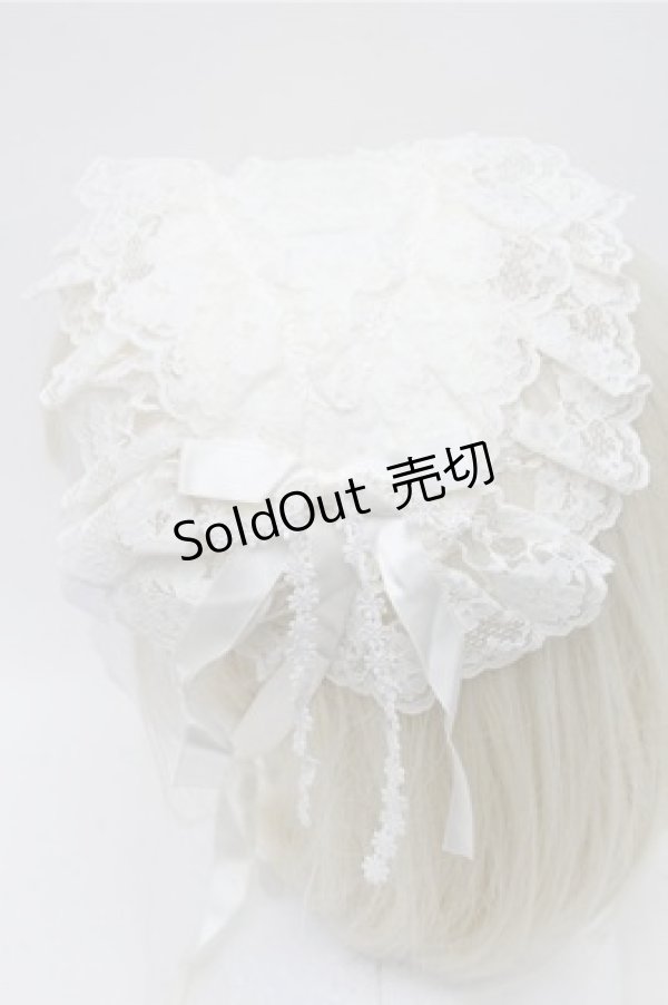 画像2: metamorphose / チュールレースヘッドドレス  アイボリー S-26-02-23-004-ME-AC-HR-ZS (2)