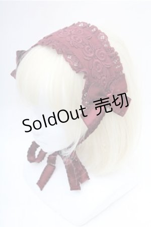 画像: Innocent World / 薔薇レースヘッドドレス  ワイン S-26-02-23-005-IW-AC-HR-ZS