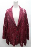 画像1: REZEN / レース和袖ジャケット  ワイン S-26-02-23-038-PU-JA-AS-ZS (1)