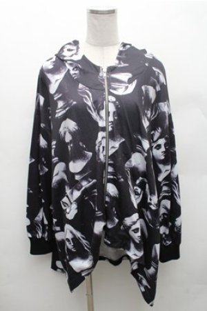 画像: Drug Honey / 石膏像パーカー  黒Ｘ白 S-26-02-23-039-PU-TO-AS-ZS