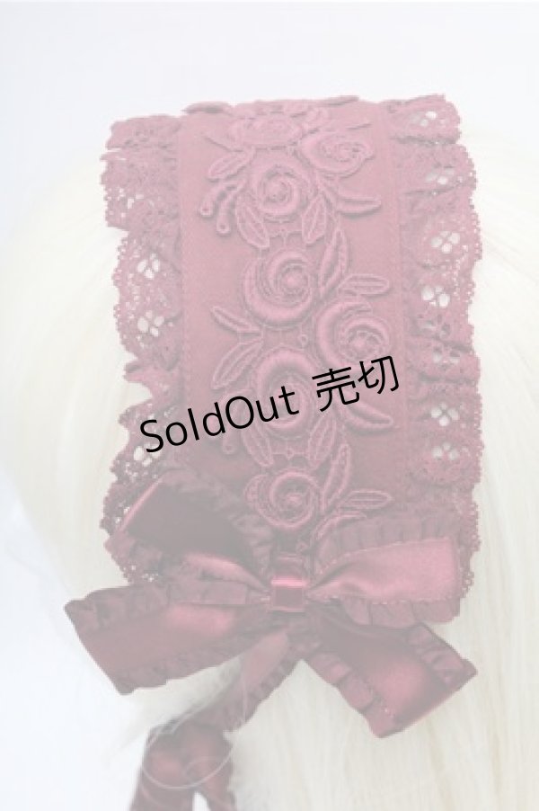 画像2: Innocent World / 薔薇レースヘッドドレス  ワイン S-26-02-23-005-IW-AC-HR-ZS (2)