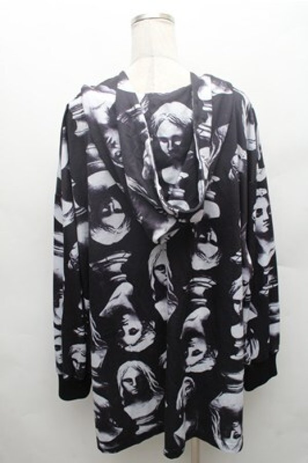 画像2: Drug Honey / 石膏像パーカー  黒Ｘ白 S-26-02-23-039-PU-TO-AS-ZS (2)
