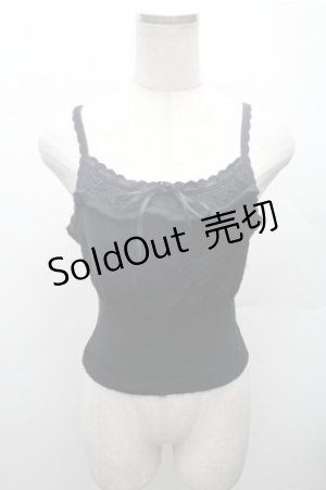 画像: BABY,THE STARS SHINE BRIGHT / ニットキャミソール  黒 S-26-02-23-040-BA-TO-HR-ZS