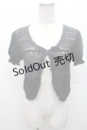 画像: Emily Temple cute / はしごリボンボレロ  黒 S-26-02-23-041-ET-TO-HR-ZS