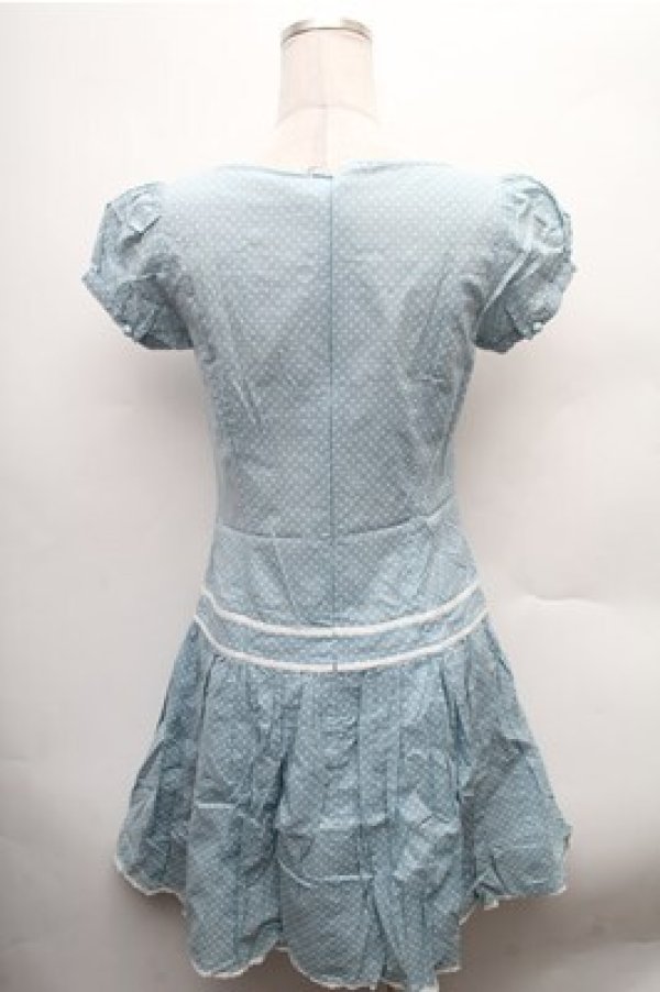 画像2: MILK / ドットワンピース  サックス S-26-02-23-050-ML-OP-HR-ZS (2)