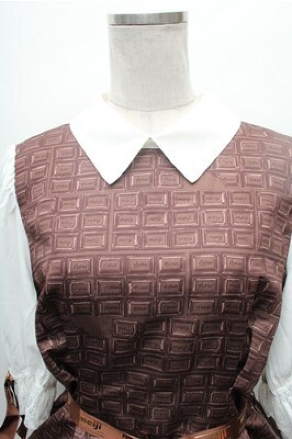 画像3: axes femme POETIQUE / 明治チョコレートワンピース M 茶 S-26-02-23-051-AX-OP-TE-ZS (3)