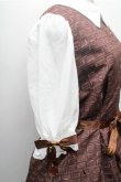 画像4: axes femme POETIQUE / 明治チョコレートワンピース M 茶 S-26-02-23-051-AX-OP-TE-ZS (4)