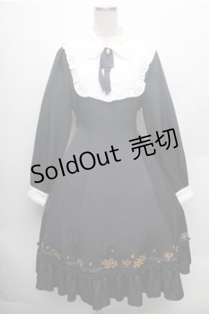 画像: Amavel / Histoire Osmanthusワンピース  紺 S-26-02-23-053-CA-OP-AS-ZS