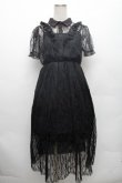 画像1: Ank Rouge / プリーツレースワンピース  黒 S-26-02-23-054-CA-OP-HR-ZS (1)